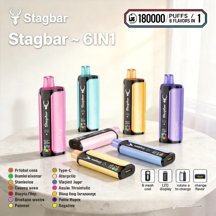 111-Stag Bar 6IN1 180000 Puffs-main image